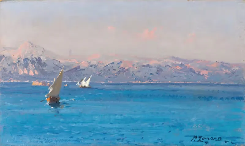 Эгейское побережье by Фаусто Зонаро, 1904 — digital art print download