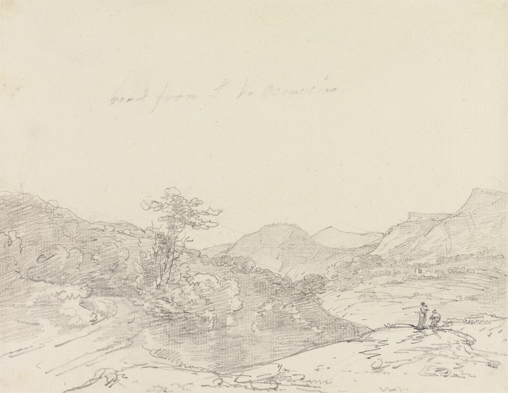 Between Llangollen and Oswestry by Джордж Хоуленд Бомонт, 1790 — digital art print download