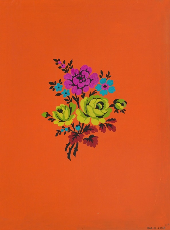 Polychrome floral group II by Herman A. Elsberg, 1915 — digital art print download