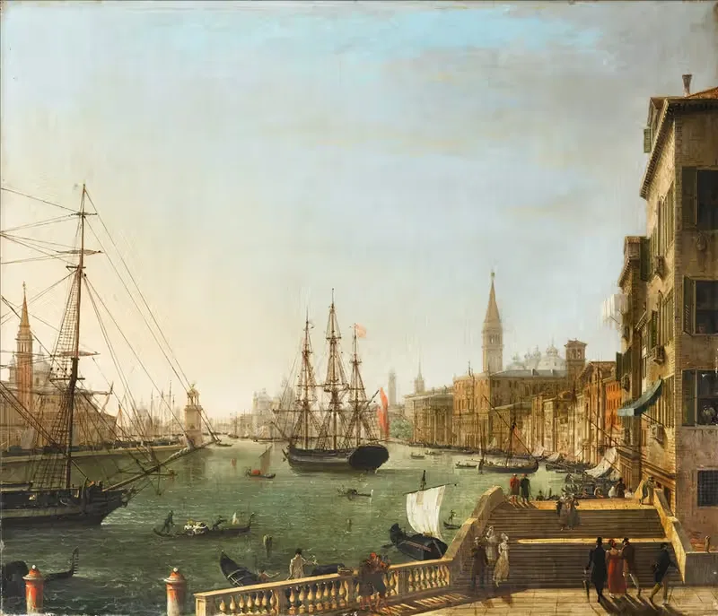 Гранд-канал, Венеция by Джузеппе Борсато, 1829 — digital art print download