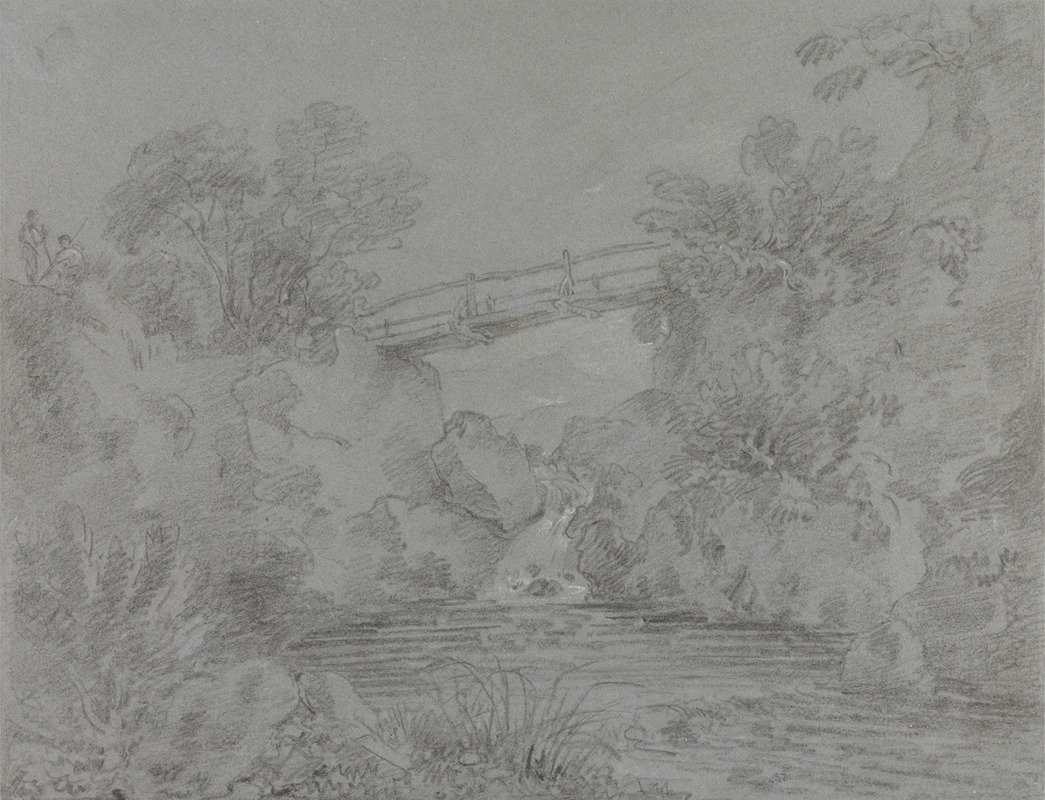 Bridge over Pool at Llanrwst by George Howland Beaumont — digital art print download