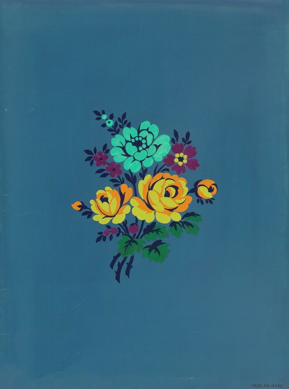 Polychrome floral group III by Herman A. Elsberg, 1915 — digital art print download
