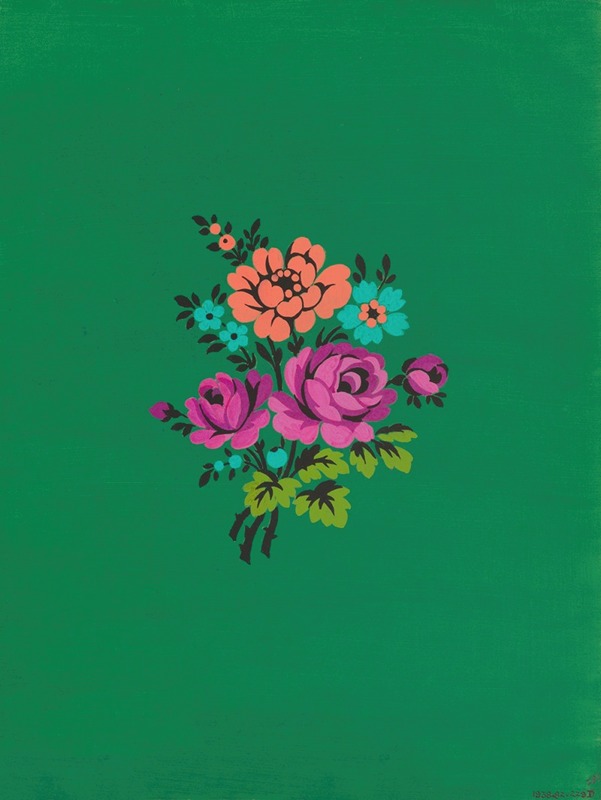 Polychrome floral group IV by Herman A. Elsberg, 1915 — digital art print download