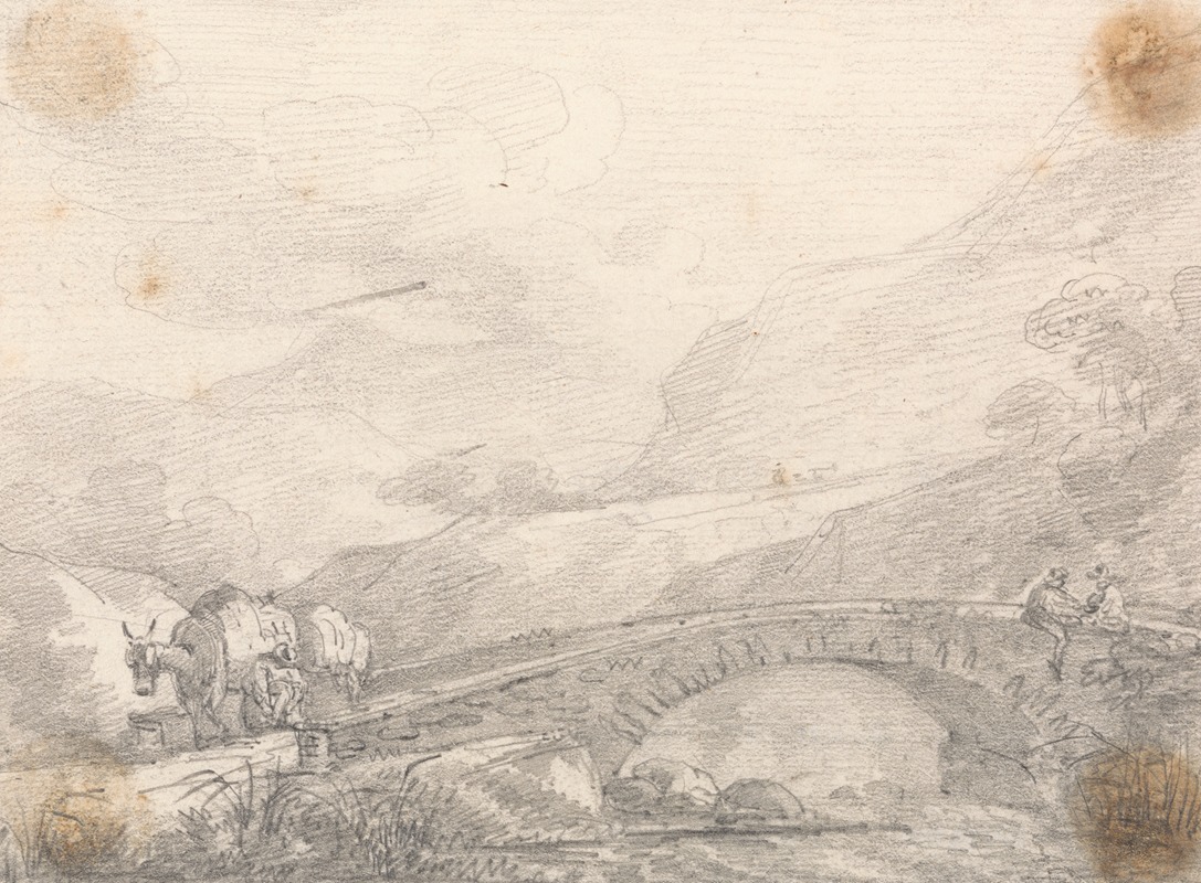 Dunmow by Джордж Хоуленд Бомонт, 1794 — digital art print download