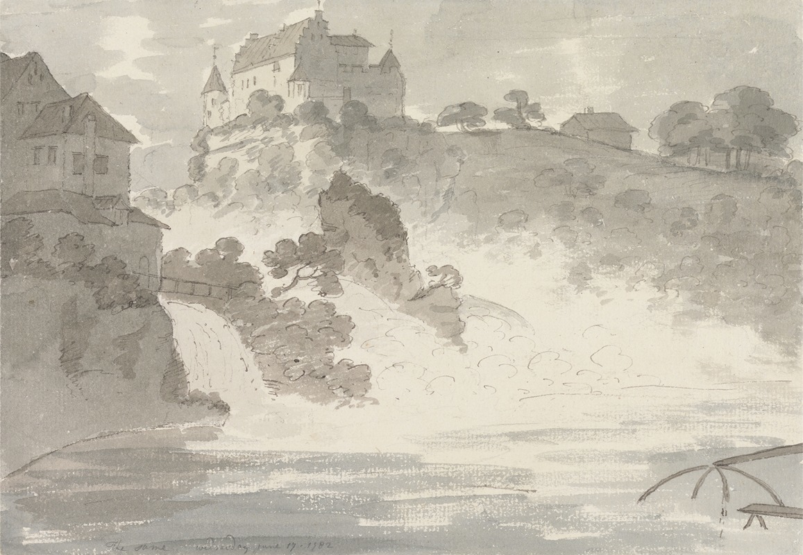 Falls at Schaffhausen by Джордж Хоуленд Бомонт, 1782 — digital art print download