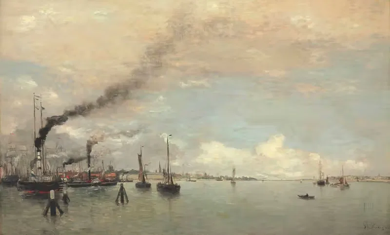 Вид на гавань by Хендрик Виллем Месдаг, 1884 — digital art print download