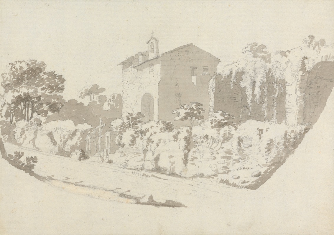 Hermitage Near Albano by Джордж Хоуленд Бомонт, 1782 — digital art print download