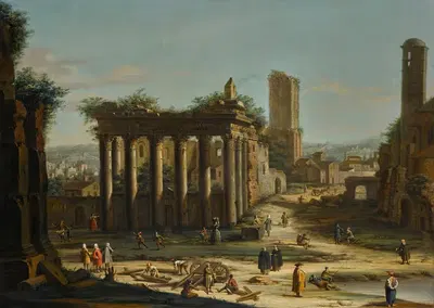 Rome, A Capriccio View Of The Forum by Jacopo Fabris — digital art print download