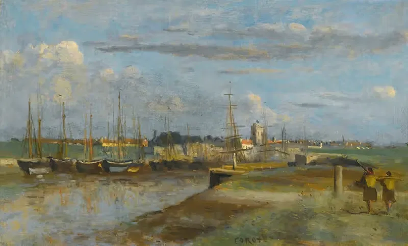Dunkerque; L'arrière-Port by Jean-Baptiste-Camille Corot, 1857 — digital art print download