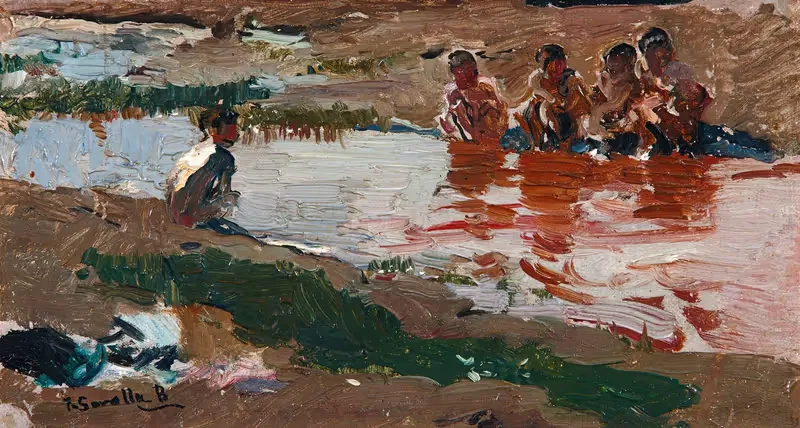 На реке by Хоакин Соролья — digital art print download