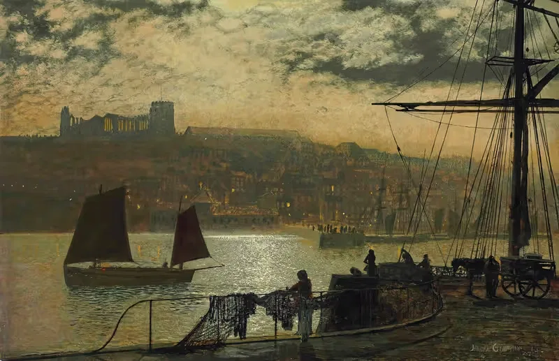 Whitby Abbey And Church — John Atkinson Grimshaw