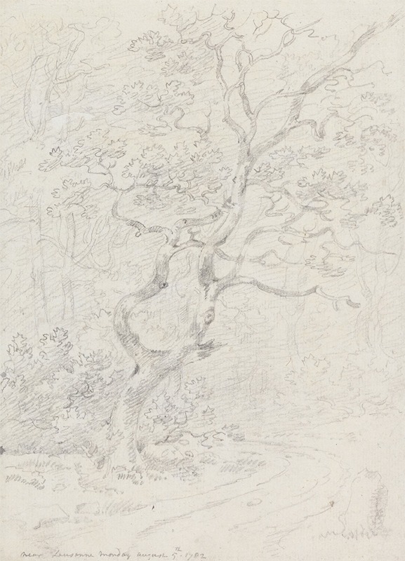 Trees, Near Lausanne by Джордж Хоуленд Бомонт, 1782 — digital art print download