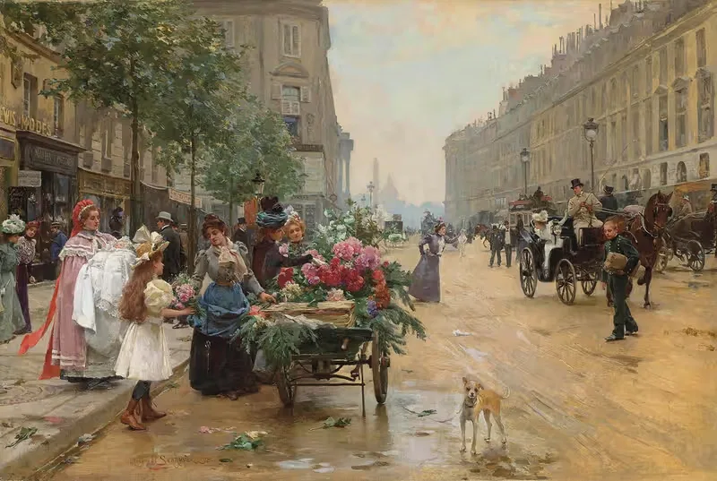 Королевская улица, Париж by Луи Мари Де Шривер, 1898 — digital art print download