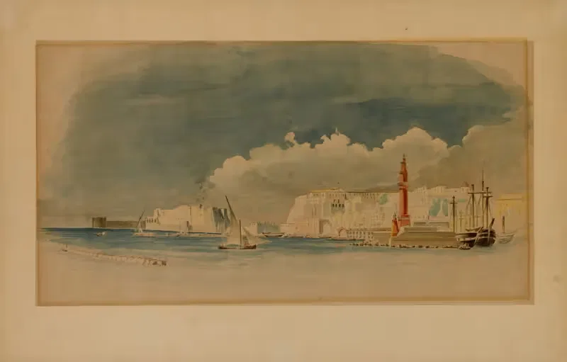 Naples From The Moli by Miner Kilbourne Kellogg — digital art print download