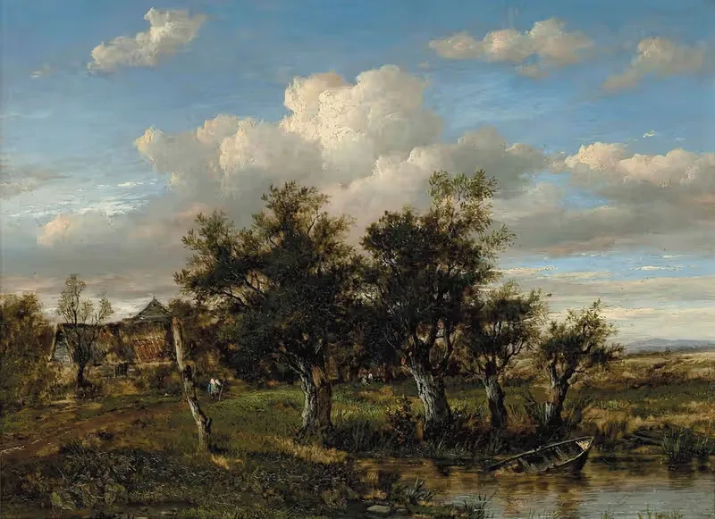 An Old Farmstead, Near St Albans — Patrick Nasmyth