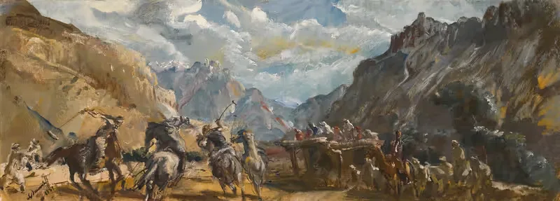 Игра в поло в Мисгаре by Александр Жаковлев, 1931 — digital art print download