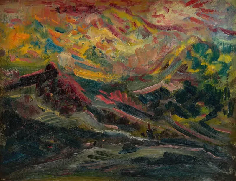 Sunset in the Mountains by Arnold Peter Weisz-Kubínčan, 1940–1944 — digital art print download