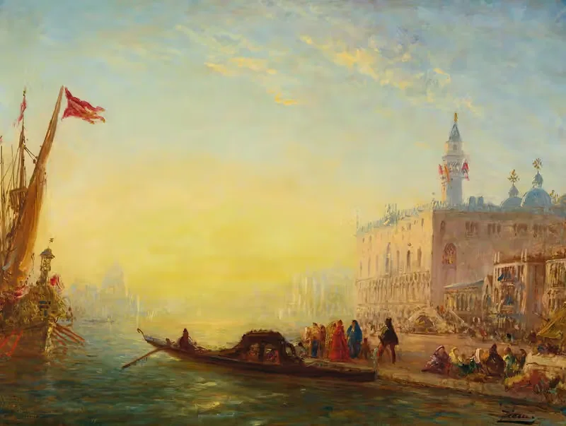 La Gondole, Quai Des Esclavons — Félix Ziem