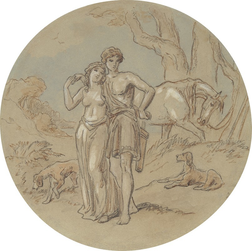 Venus and Adonis pl13 by Hablot Knight Browne — digital art print download