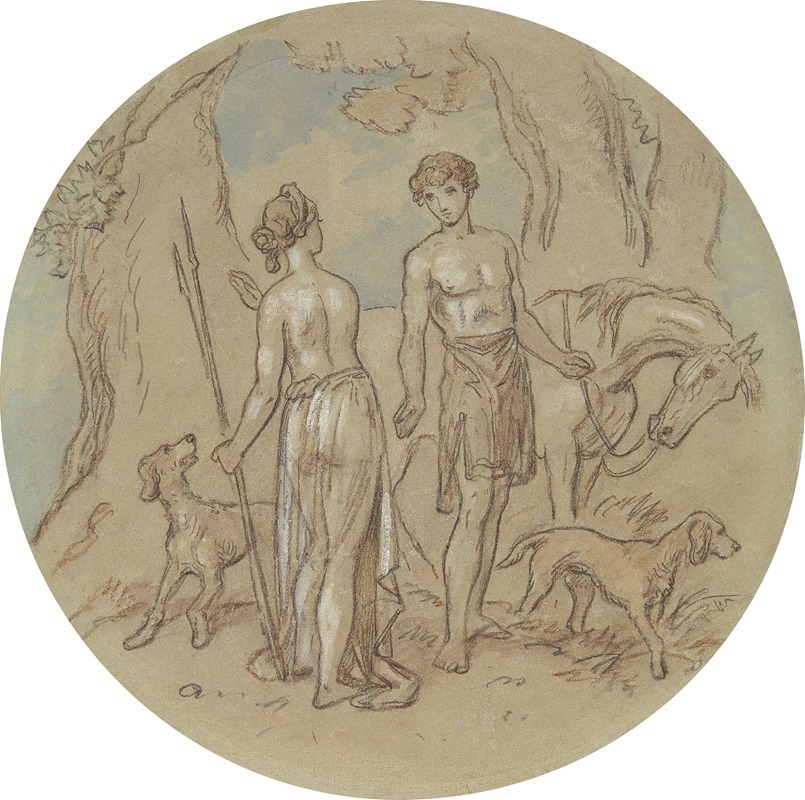 Venus and Adonis pl15 by Hablot Knight Browne — digital art print download