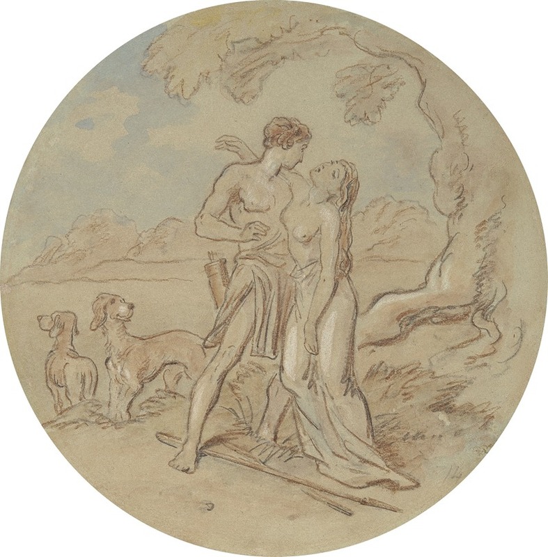 Venus and Adonis pl2 by Hablot Knight Browne — digital art print download