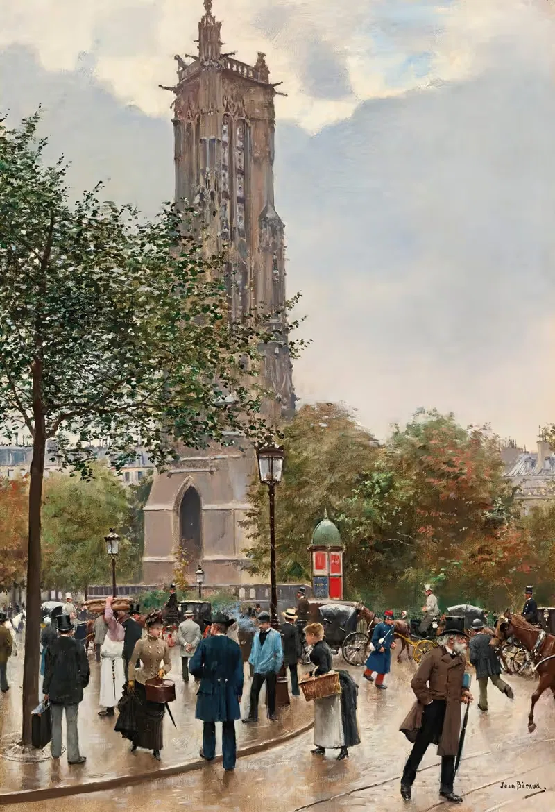 La Tour Saint Jacques by Jean Béraud — digital art print download