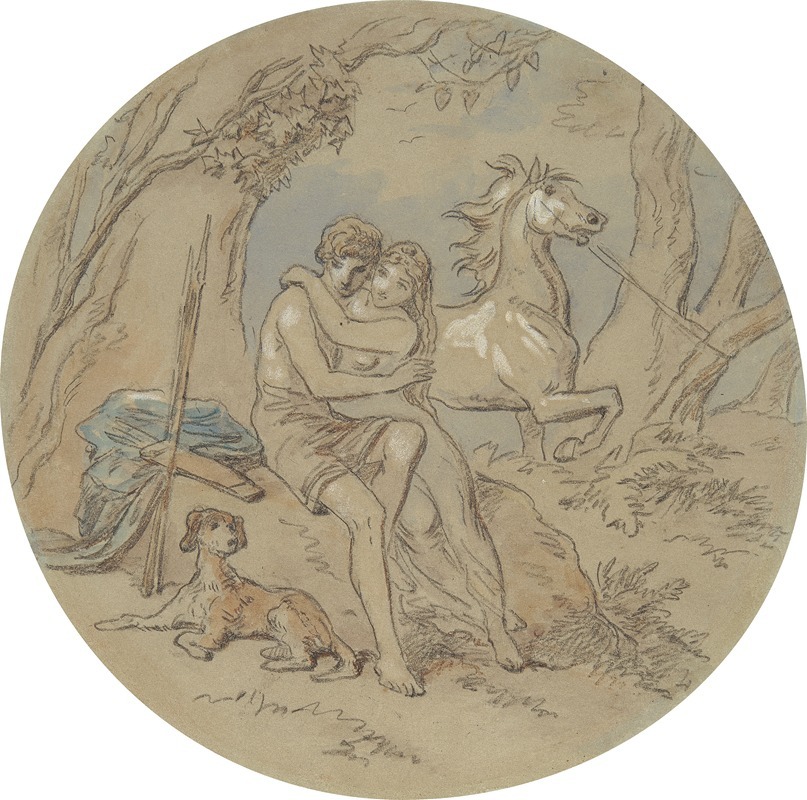 Venus and Adonis pl7 by Хаблот Найт Браун — digital art print download