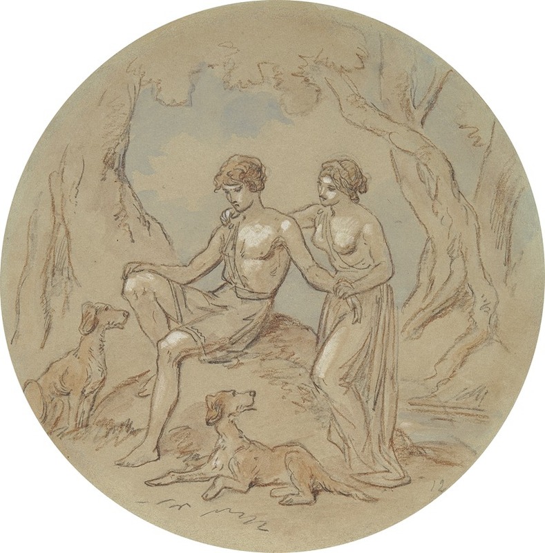 Venus and Adonis pl9 by Хаблот Найт Браун — digital art print download