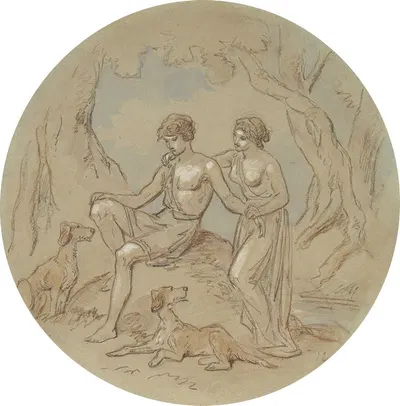 Venus and Adonis pl9 by Hablot Knight Browne — digital art print download