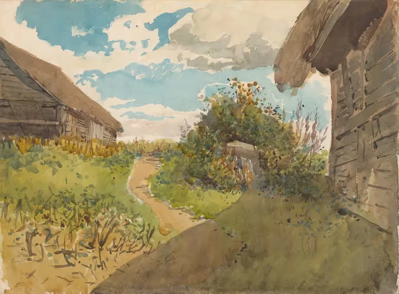 Landscape betwen Haylofts — Ladislav Mednyánszky
