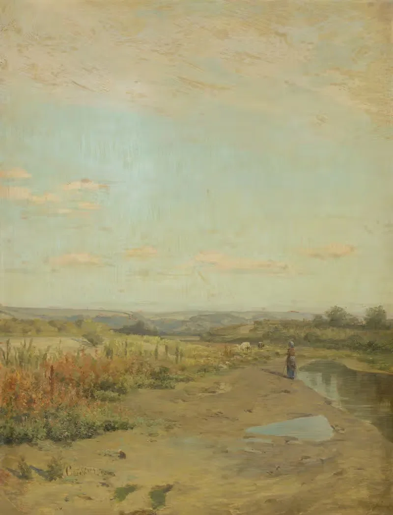 Маленькая пастушонка by Людовит Чордак, 1896 — digital art print download