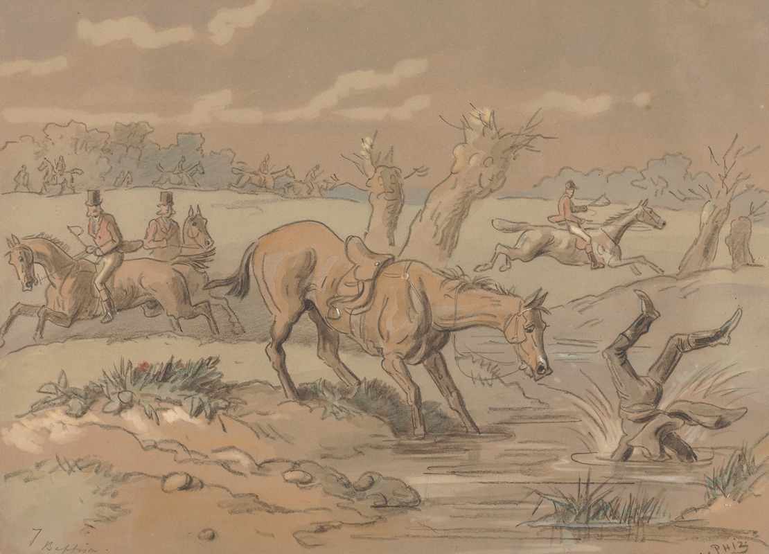 The Sporting Parson; 'He Then Goes in For Baptism' — Hablot Knight Browne