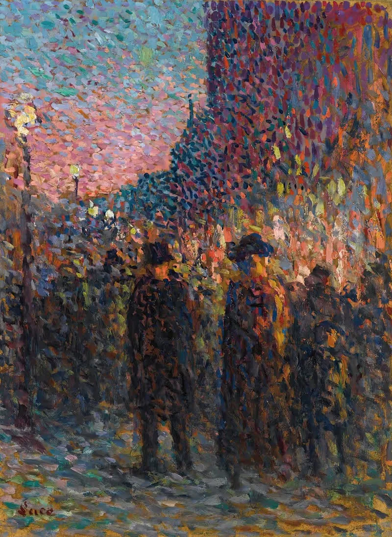 Париж, Бульвары, Ночь by Максимильен Люс — digital art print download
