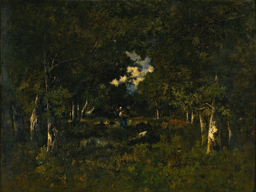 Дровосек на просвете by Нарцисс-Виржиль Диаз де Ла Пенья — digital art print download