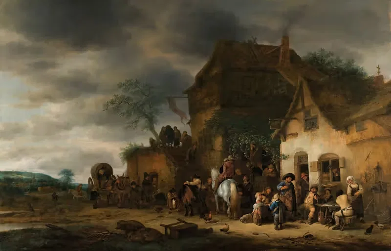 Travellers Halted At A Country Inn — Adriaen van Ostade