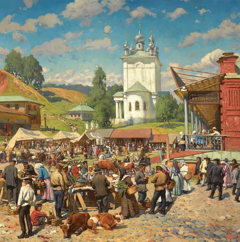 Market Day In Plyos — Alexander Vladimirovich Makovsky