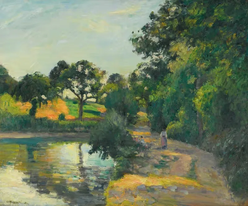 L'étang Au Soleil Couchant, Montfoucault — Camille Pissarro