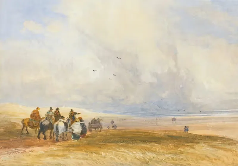 Пески Ульверстоуна, Камбрия by Дэвид Кокс, 1836 — digital art print download