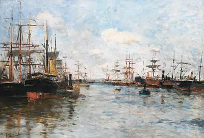 Bateaux en Rade by Edmond-Marie Petitjean — digital art print download