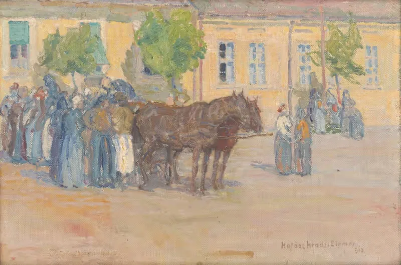 На рынке by Элемир Халяш-Градила, 1910 — digital art print download