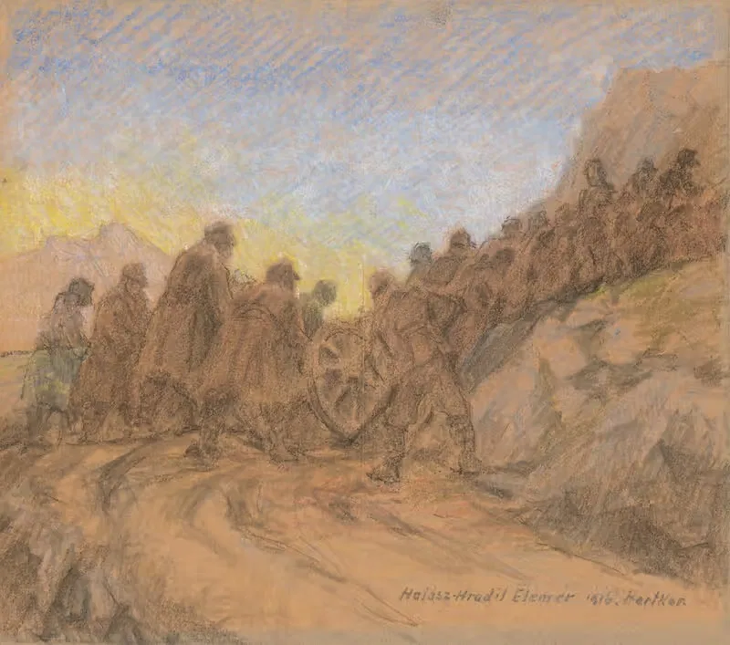 Поле битвы в Харткаре by Элемир Халяш-Градила, 1916 — digital art print download