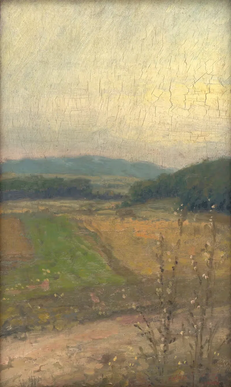 Пейзаж с холмами на заднем плане by Элемир Халяш-Градила, 1902 — digital art print download