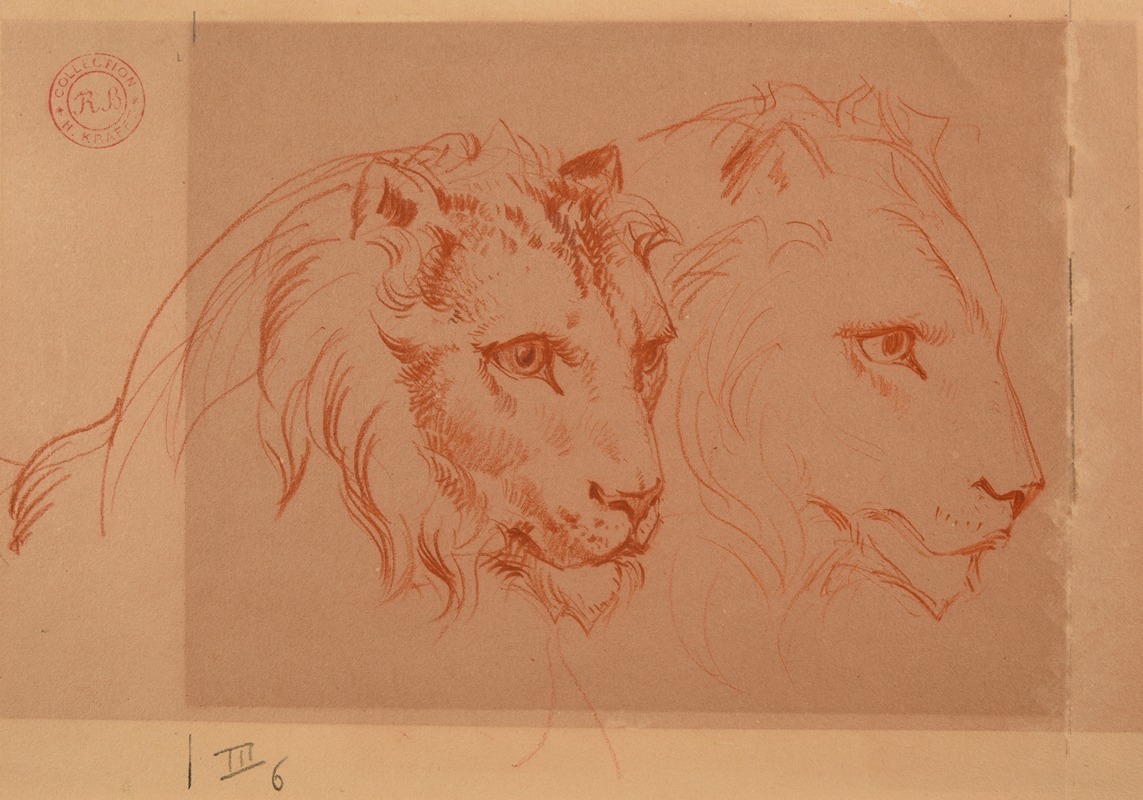 Deux têtes de lion by Жак-Раймон Брассас — digital art print download