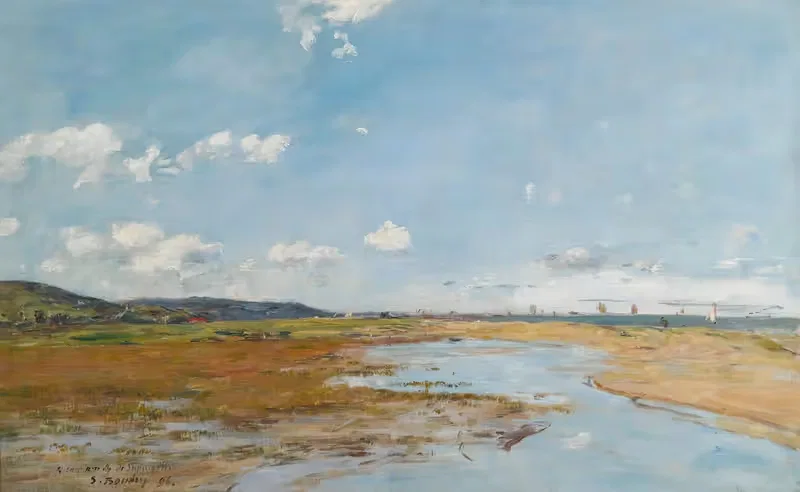 Довиль. Берег by Южен Буден, 1896 — digital art print download