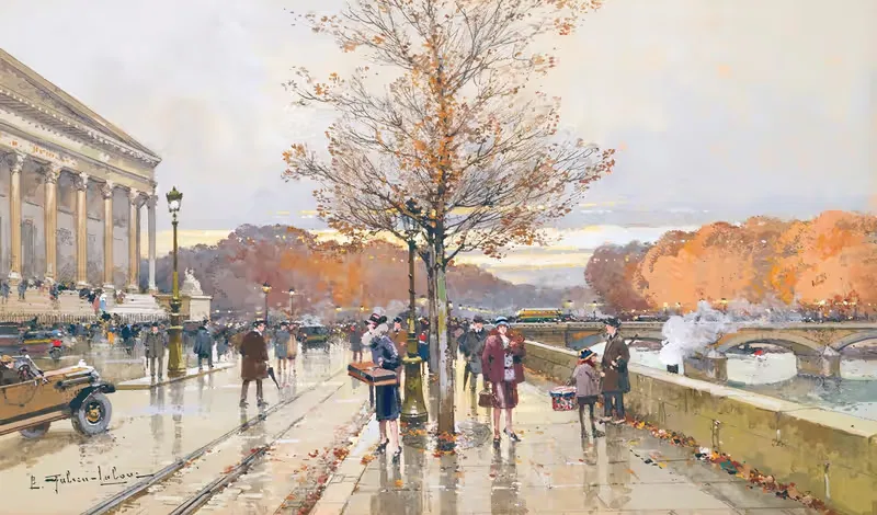 L'assemblée Nationale Et Le Pont De La Concorde — Eugène Galien-Laloue