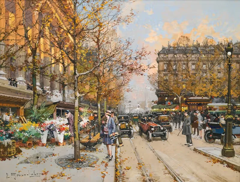 Площадь Мадлен by Эжен Галиен-Лалу — digital art print download