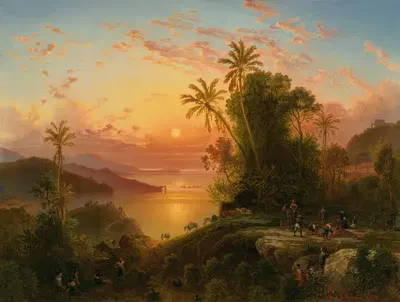 Costa De La Guaira A La Caida Del Sol by Ferdinand Bellermann, 1874 — digital art print download