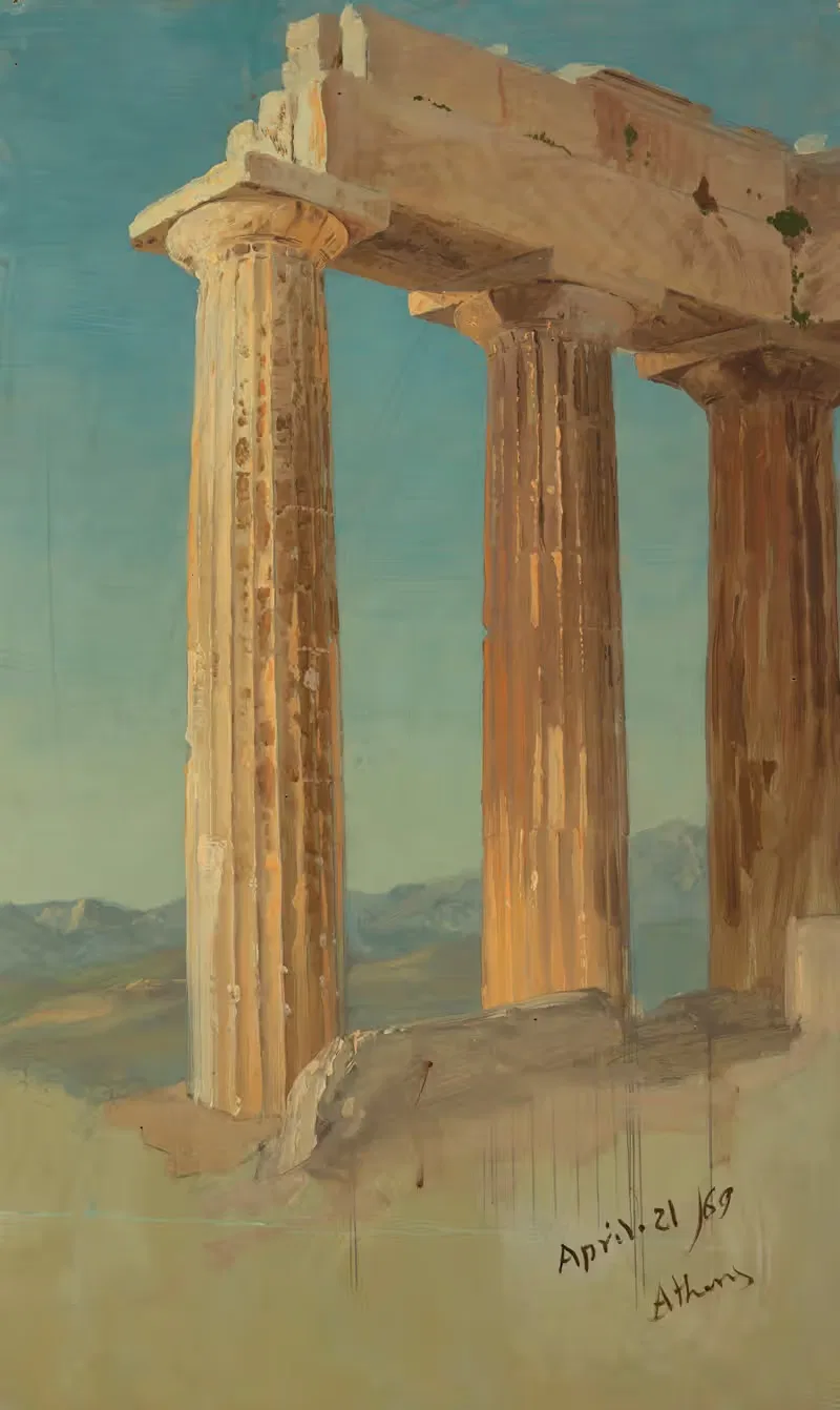 Columns of the Parthenon, Athens — Frederic Edwin Church