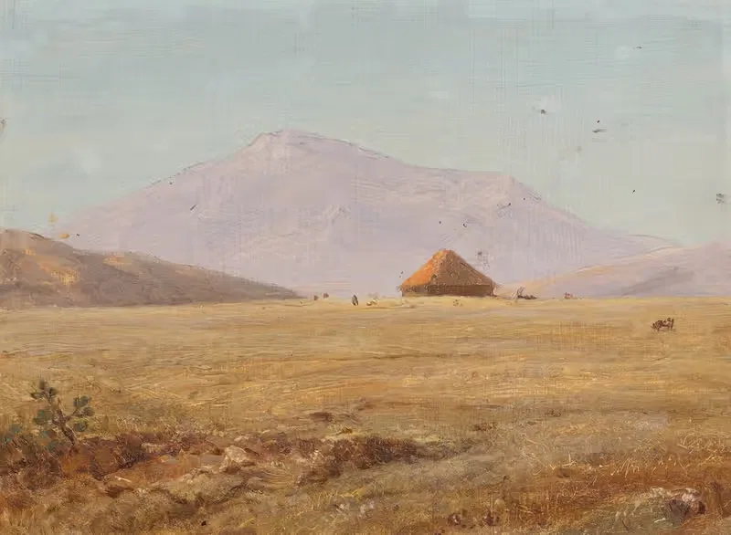 Эквадор, горное плато с хижиной by Фредерик Эдвин Чёрч, 1890 — digital art print download