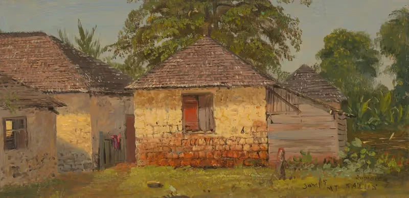 Дома, 'Гора Салус' by Фредерик Эдвин Чёрч, 1865 — digital art print download